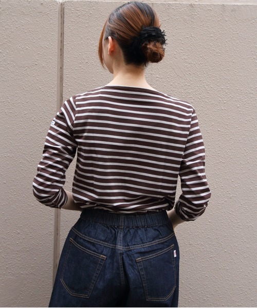 ORCIVAL（オーシバル）の「ORCIVAL/オーシバル　ロングスリーブ　40/2 JERSEY LONGSLEEVE C0137 BFJ（Tシャツ/カットソー・レディース・ブラック/ナチュラル/ホワイト/ワインレッド/ネイビー/ラベンダー/オリーブ/オートミール/チャコール/ベージュ/ダークブラウン/ダークネイビー・1/2）」の17枚目の写真