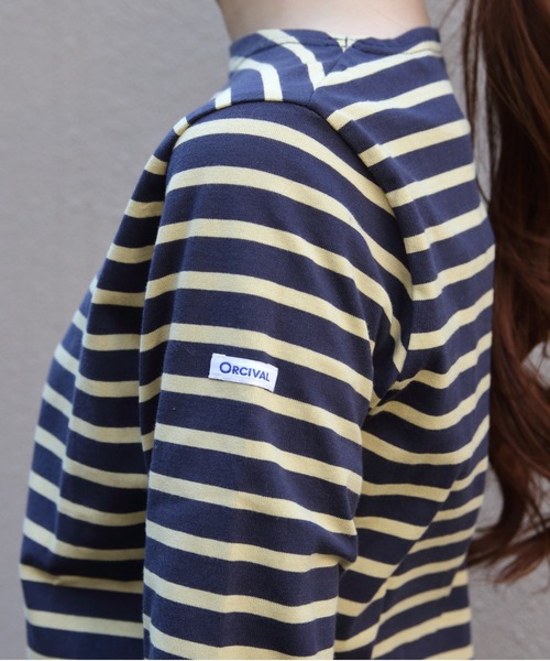 ORCIVAL（オーシバル）の「ORCIVAL/オーシバル　ロングスリーブ　40/2 JERSEY LONGSLEEVE C0137 BFJ（Tシャツ/カットソー・レディース・ブラック/ナチュラル/ホワイト/ワインレッド/ネイビー/ラベンダー/オリーブ/オートミール/チャコール/ベージュ/ダークブラウン/ダークネイビー・1/2）」の19枚目の写真