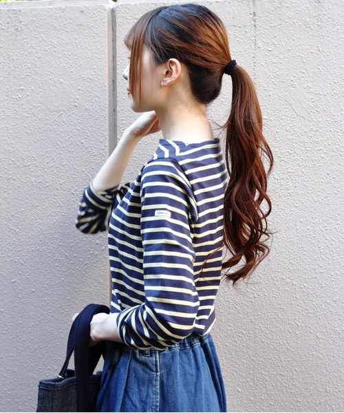 ORCIVAL（オーシバル）の「ORCIVAL/オーシバル　ロングスリーブ　40/2 JERSEY LONGSLEEVE C0137 BFJ（Tシャツ/カットソー・レディース・ブラック/ナチュラル/ホワイト/ワインレッド/ネイビー/ラベンダー/オリーブ/オートミール/チャコール/ベージュ/ダークブラウン/ダークネイビー・1/2）」の21枚目の写真