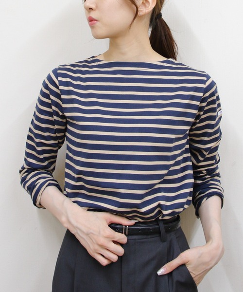 ORCIVAL（オーシバル）の「ORCIVAL/オーシバル　ロングスリーブ　40/2 JERSEY LONGSLEEVE C0137 BFJ（Tシャツ/カットソー・レディース・ブラック/ナチュラル/ホワイト/ワインレッド/ネイビー/ラベンダー/オリーブ/オートミール/チャコール/ベージュ・1/2）」の12枚目の写真