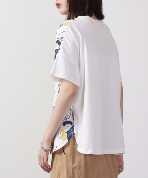 tシャツ EMAGO 大柄花刺繍ドルマンＴ レディース 楽天市場】フラワーショップ刺繍ドルマンTシャツ emago