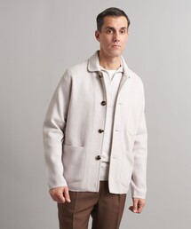 ＜SOVEREIGN＞ コットン シルク カシミヤ ミラノリブ カバーオール