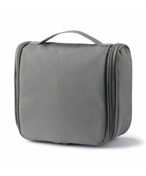 無印良品（ムジルシリョウヒン）の「ポリエステル　吊るして使える洗面用具ケース　約１６×１９×６ｃｍ（トラベルグッズ・レディース・ブラック/グレー系・FREE）」の2枚目の写真