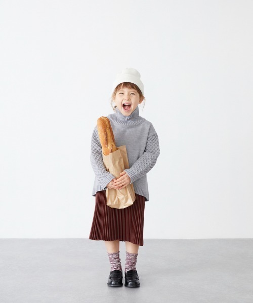 EAST END HIGHLANDERS(イーストエンドハイランダーズ)の「East End Highlanders / メランジソックス(ソックス/靴下・キッズ・グレー/ブルー/ベージュ/バーガンディー・16-18cm/22-24cm/13-15cm/19-21cm)」の11枚目の写真