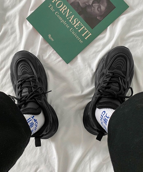 Theater code（シアターコード）の「volume sole shoes/ボリュームソール ダッドシューズ スニーカー（スニーカー・メンズ・ブラック・44/43）」の4枚目の写真