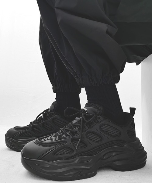 Theater code（シアターコード）の「volume sole shoes/ボリュームソール ダッドシューズ スニーカー（スニーカー・メンズ・ブラック・44/43）」の8枚目の写真