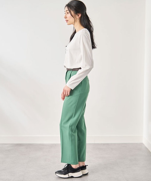 BELLUNA（ベルーナ）の「綿１００％ロゴプリントプルオーバー（Tシャツ/カットソー・レディース・オフホワイト/チャコール/ワイン/カーキ・X-LARGE/LARGE/MEDIUM）」の9枚目の写真