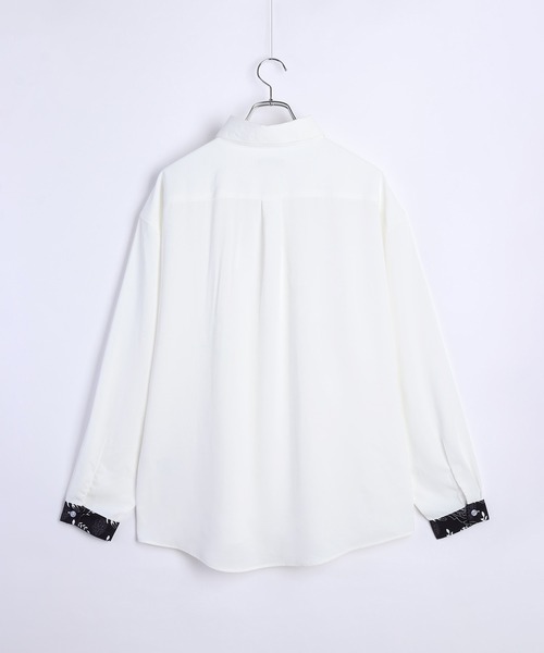 WESTSEA(ウエストシー)の「ネクタイ付き薔薇 とろみシャツ(シャツ/ブラウス・メンズ・ホワイト×ブラック/ブラック/ホワイト/ブルー/ホワイト系その他/ブルー系その他/ブラック系その他・M/L)」の16枚目の写真