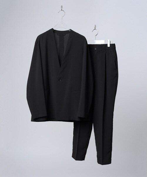 新品　tk.タケオキクチ 5分袖ノーカラーセットアップ tk.TAKEO KIKUCHI（ティーケータケオキクチ）の「◇2.5マイル