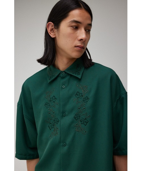 AZUL by moussy（アズールバイマウジー）の「刺繍デザインシャツ（シャツ/ブラウス・メンズ・オフホワイト/ブラック/グリーン・S-M/L-XL）」の14枚目の写真