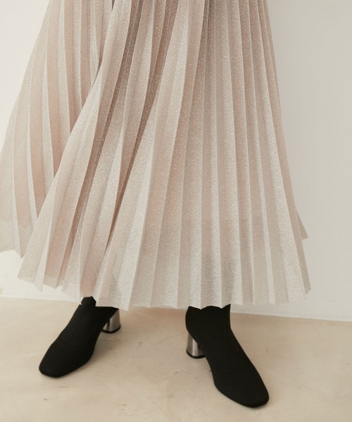 VIS（ビス）の「ラメニットプリーツスカート（スカート・レディース・ブラック系その他/シルバー系その他・FREE）」の10枚目の写真