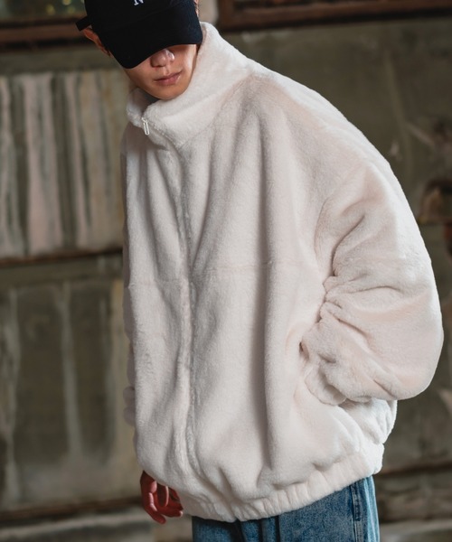 improves（インプローブス）の「【UAU】ファー スタンド ジップブルゾン（ブルゾン・メンズ・ベージュ/アイボリー/ブラック・LARGE/X-LARGE/MEDIUM）」の4枚目の写真