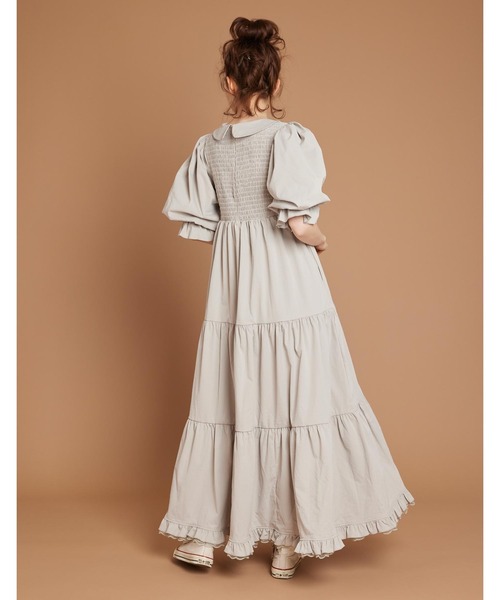 Little sunny bite(リトルサニーバイト)の「《Little sunny bite》Puff sleeve long dress(ワンピース・レディース・グレー/ブルー・MEDIUM/SMALL)」の4枚目の写真