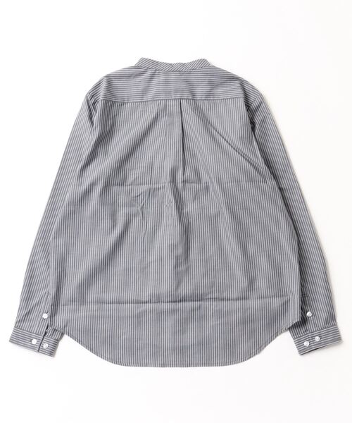 TOKYO SHIRTS(トウキョウシャツ)の「形態安定ノーアイロン スタンドカラー 長袖ストレートベーシックシャツ(シャツ/ブラウス・レディース・ネイビー/カーキオリーブ・M/LL/L)」の11枚目の写真