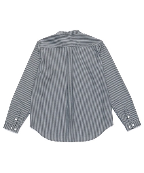 TOKYO SHIRTS(トウキョウシャツ)の「形態安定ノーアイロン スタンドカラー 長袖ストレートベーシックシャツ(シャツ/ブラウス・レディース・ネイビー/カーキオリーブ・M/LL/L)」の7枚目の写真