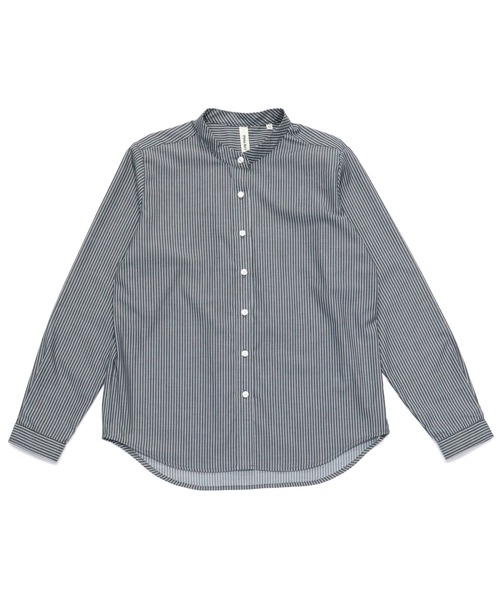 TOKYO SHIRTS(トウキョウシャツ)の「形態安定ノーアイロン スタンドカラー 長袖ストレートベーシックシャツ(シャツ/ブラウス・レディース・ネイビー/カーキオリーブ・M/LL/L)」の19枚目の写真