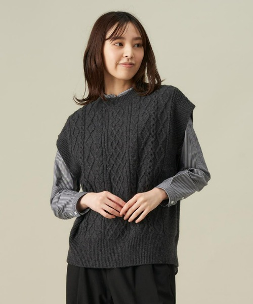 TOKYO SHIRTS(トウキョウシャツ)の「形態安定ノーアイロン スタンドカラー 長袖ストレートベーシックシャツ(シャツ/ブラウス・レディース・ネイビー/カーキオリーブ・M/LL/L)」の15枚目の写真