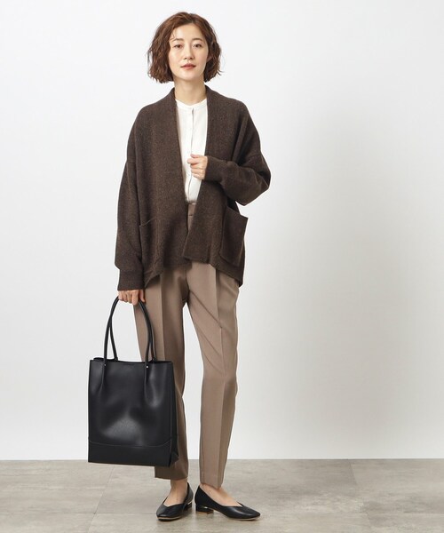 grove(グローブ)の「◆【A4サイズ】1枚革風タック切り替えトート(トートバッグ・レディース・ブラック/ブラウン系その他/ピンク系その他/ライトグレー・00)」の19枚目の写真