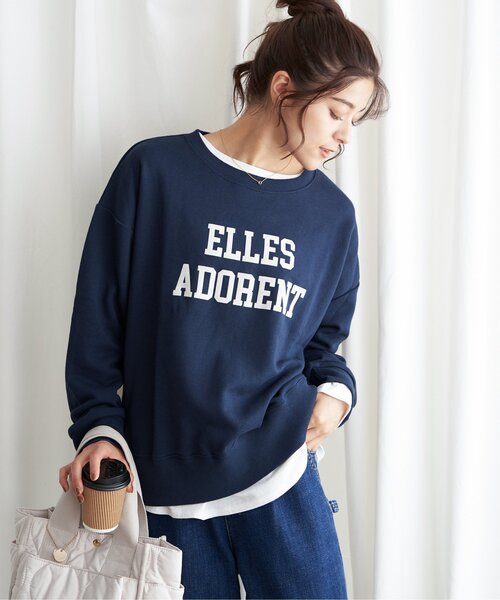 LBC(エルビーシー)の「フロッキーロゴ裏毛プルオーバー(スウェット・レディース・ベージュ/チャコールグレー/ネイビー/グリーン・L/M)」の8枚目の写真