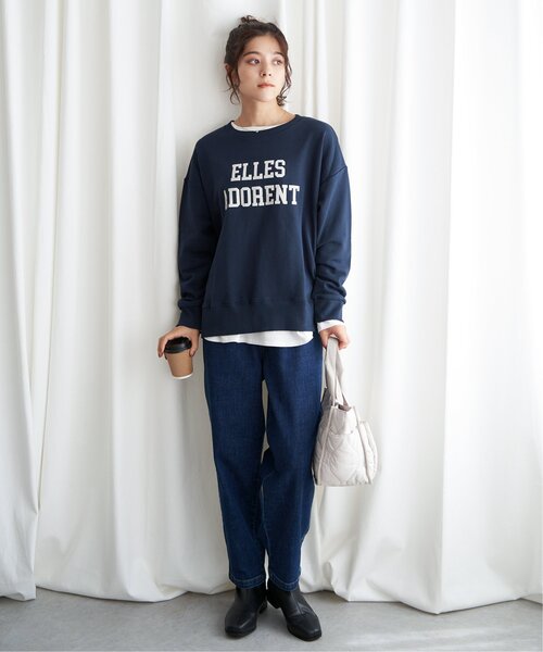 LBC(エルビーシー)の「フロッキーロゴ裏毛プルオーバー(スウェット・レディース・ベージュ/チャコールグレー/ネイビー/グリーン・L/M)」の11枚目の写真