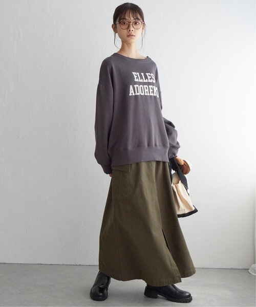 LBC(エルビーシー)の「フロッキーロゴ裏毛プルオーバー(スウェット・レディース・ベージュ/チャコールグレー/ネイビー/グリーン・L/M)」の16枚目の写真