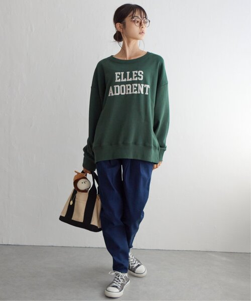 LBC(エルビーシー)の「フロッキーロゴ裏毛プルオーバー(スウェット・レディース・ベージュ/チャコールグレー/ネイビー/グリーン・L/M)」の17枚目の写真