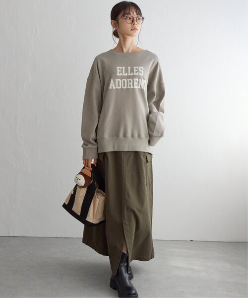 LBC(エルビーシー)の「フロッキーロゴ裏毛プルオーバー(スウェット・レディース・ベージュ/チャコールグレー/ネイビー/グリーン・L/M)」の20枚目の写真