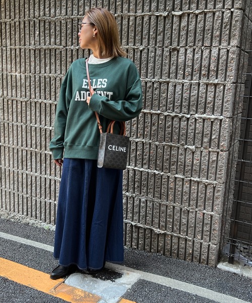 LBC(エルビーシー)の「フロッキーロゴ裏毛プルオーバー(スウェット・レディース・ベージュ/チャコールグレー/ネイビー/グリーン・L/M)」の7枚目の写真