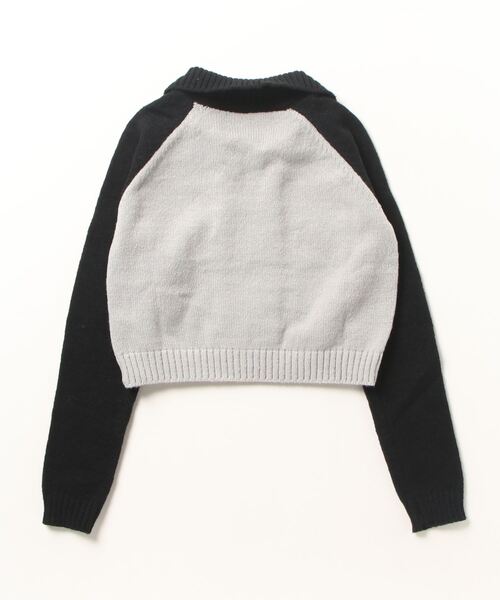 LYEON（リヨン）の「トラックニットショートブルゾン（ブルゾン・レディース・ネイビー/カーキ/グレー・FREE）」の9枚目の写真