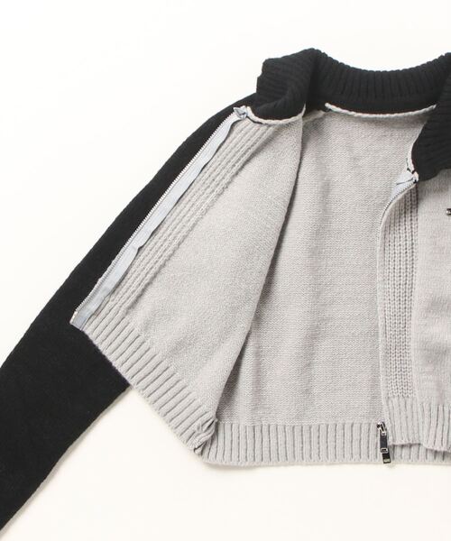 LYEON（リヨン）の「トラックニットショートブルゾン（ブルゾン・レディース・ネイビー/カーキ/グレー・FREE）」の10枚目の写真