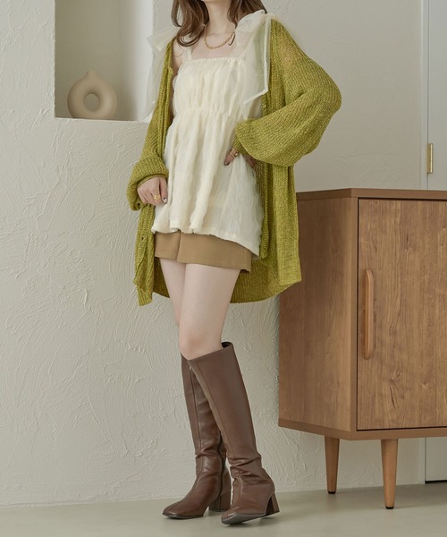 Ambre Neige(アンブルネージュ)の「フラワーチュールリボンビスチェ/【WEB/EC限定商品】(その他トップス・レディース・アイボリー/ブラック・FREE)」の5枚目の写真