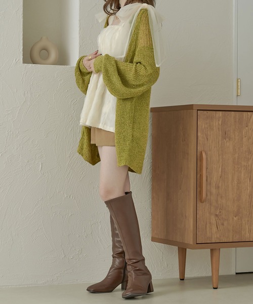 Ambre Neige(アンブルネージュ)の「フラワーチュールリボンビスチェ/【WEB/EC限定商品】(その他トップス・レディース・アイボリー/ブラック・FREE)」の6枚目の写真
