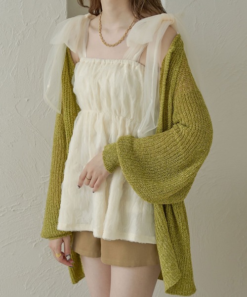 Ambre Neige(アンブルネージュ)の「フラワーチュールリボンビスチェ/【WEB/EC限定商品】(その他トップス・レディース・アイボリー/ブラック・FREE)」の19枚目の写真