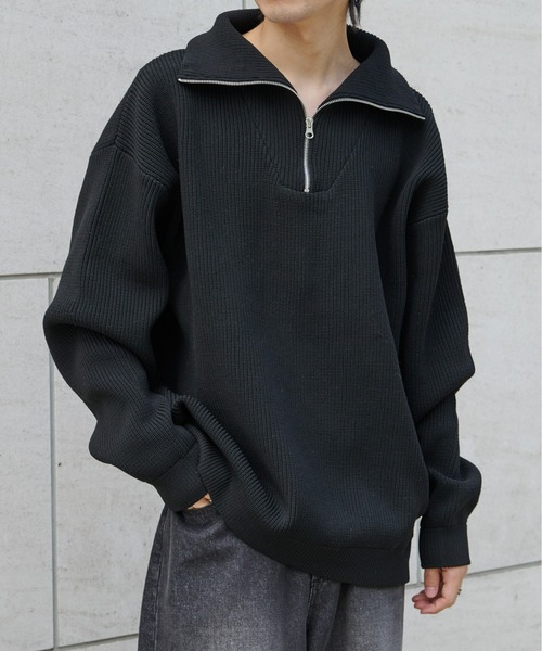 COLONY 2139（コロニートゥーワンスリーナイン）の「テックニットハーフジップ（ニット/セーター・メンズ・ブラック/ホワイト・MEDIUM/LARGE）」の8枚目の写真