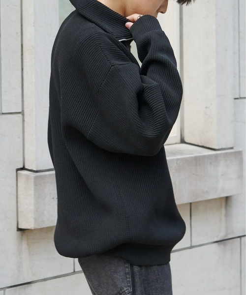 COLONY 2139（コロニートゥーワンスリーナイン）の「テックニットハーフジップ（ニット/セーター・メンズ・ブラック/ホワイト・MEDIUM/LARGE）」の9枚目の写真