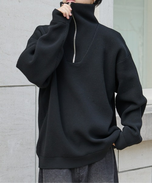 COLONY 2139（コロニートゥーワンスリーナイン）の「テックニットハーフジップ（ニット/セーター・メンズ・ブラック/ホワイト・MEDIUM/LARGE）」の11枚目の写真