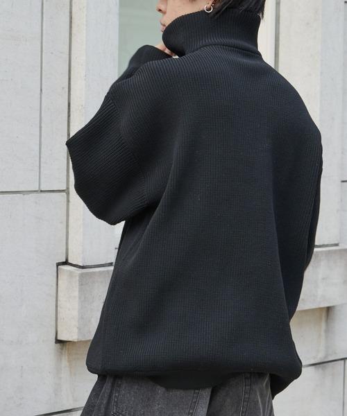 COLONY 2139（コロニートゥーワンスリーナイン）の「テックニットハーフジップ（ニット/セーター・メンズ・ブラック/ホワイト・MEDIUM/LARGE）」の12枚目の写真