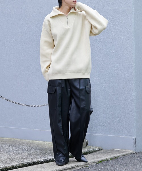 COLONY 2139（コロニートゥーワンスリーナイン）の「テックニットハーフジップ（ニット/セーター・メンズ・ブラック/ホワイト・MEDIUM/LARGE）」の14枚目の写真