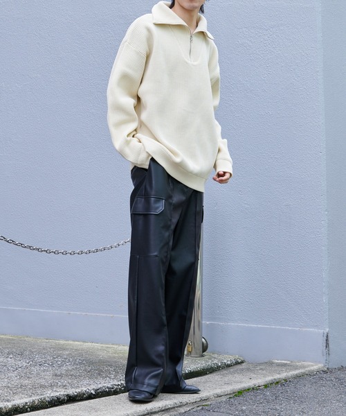 COLONY 2139（コロニートゥーワンスリーナイン）の「テックニットハーフジップ（ニット/セーター・メンズ・ブラック/ホワイト・MEDIUM/LARGE）」の15枚目の写真