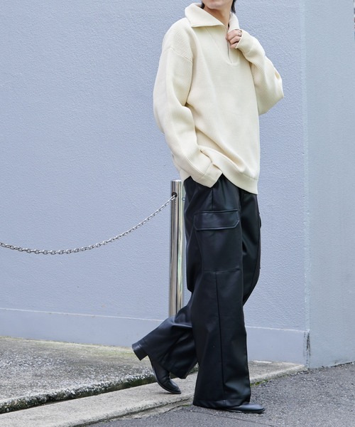 COLONY 2139（コロニートゥーワンスリーナイン）の「テックニットハーフジップ（ニット/セーター・メンズ・ブラック/ホワイト・MEDIUM/LARGE）」の16枚目の写真