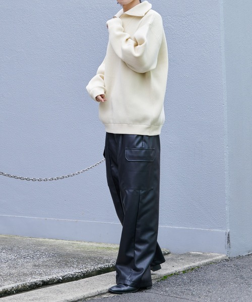 COLONY 2139（コロニートゥーワンスリーナイン）の「テックニットハーフジップ（ニット/セーター・メンズ・ブラック/ホワイト・MEDIUM/LARGE）」の18枚目の写真