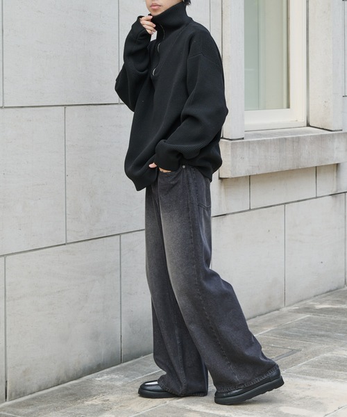 COLONY 2139（コロニートゥーワンスリーナイン）の「テックニットハーフジップ（ニット/セーター・メンズ・ブラック/ホワイト・MEDIUM/LARGE）」の22枚目の写真