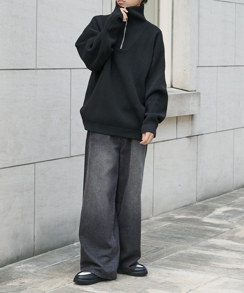 COLONY 2139（コロニートゥーワンスリーナイン）の「テックニットハーフジップ（ニット/セーター・メンズ・ブラック/ホワイト・MEDIUM/LARGE）」の19枚目の写真