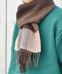 SHIPS any | SHIPS any: ウール リバーシブル パネル チェック マフラー 23AW◇(マフラー)