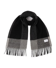 SHIPS any: ウール リバーシブル パネル チェック マフラー 23AW◇