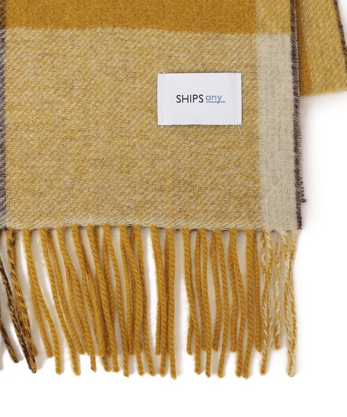 SHIPS any（シップス エニィ）の「SHIPS any: ウール リバーシブル パネル チェック マフラー 23AW◇（マフラー・メンズ・ブラック/ネイビー/ブラウン/イエロー系・ONE SIZE）」の16枚目の写真