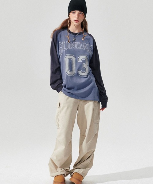tシャツ WONDER VISITOR／SUNDAYラグラン長袖T 2982982 レディース WONDER VISITOR tシャツ VISITOR／SUNDAYラグラン長袖T 2982982