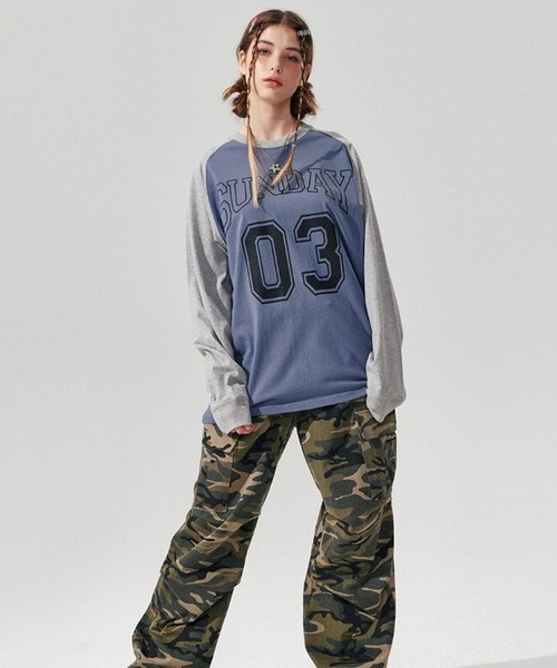 WONDER VISITOR（ワンダービジター）の「WONDER VISITOR／SUNDAYラグラン長袖T 2982982（Tシャツ/カットソー・レディース・ライトグレー/グレー・FREE）」の12枚目の写真