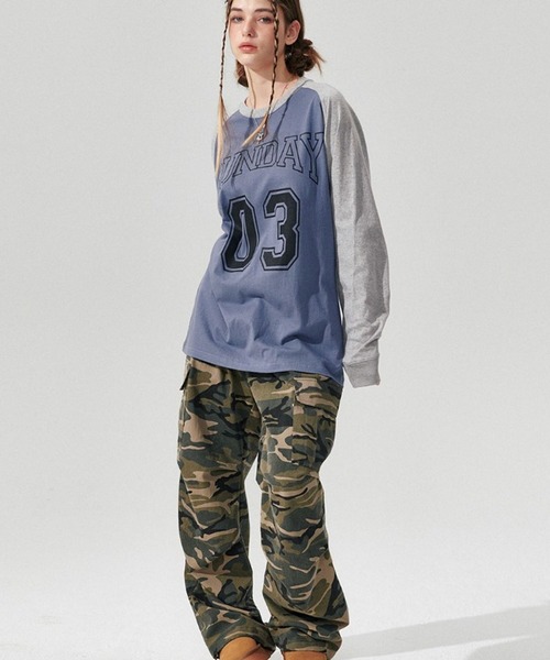 WONDER VISITOR（ワンダービジター）の「WONDER VISITOR／SUNDAYラグラン長袖T 2982982（Tシャツ/カットソー・レディース・ライトグレー/グレー・FREE）」の15枚目の写真