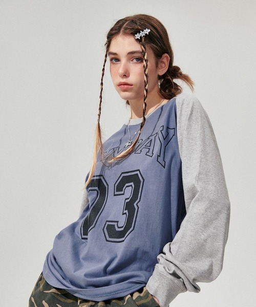 WONDER VISITOR（ワンダービジター）の「WONDER VISITOR／SUNDAYラグラン長袖T 2982982（Tシャツ/カットソー・レディース・ライトグレー/グレー・FREE）」の21枚目の写真